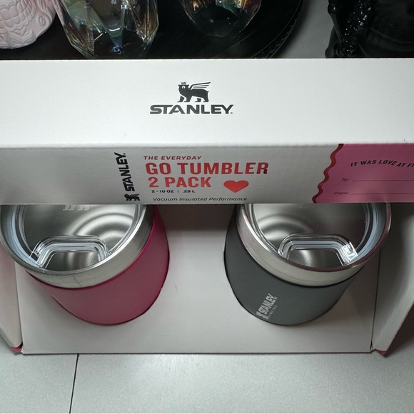 ✨🆕 Stanley 2pk 10 oz Stainless Steel Go Tumblers Cosmo Pink / Black - Picture 2 of 4